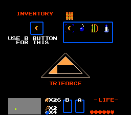 Items in Zelda 1