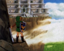 Link devant le palais des montagnes - Zelda 3
